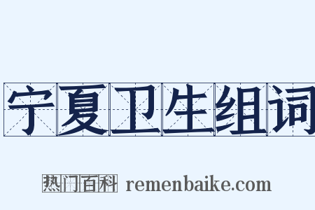 宁夏卫生组词是什么意思的图片